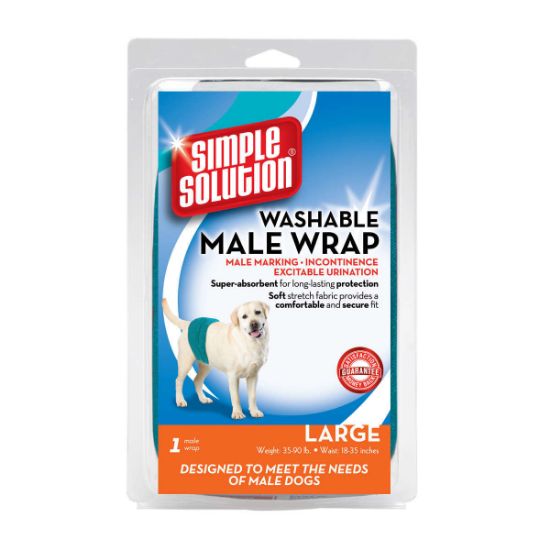 Picture of Simple Solution Washable Male Dog Wrap Large Teal