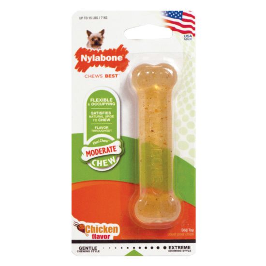 Picture of Nylabone Moderate Chew Dog Chew Toy Chicken Petite